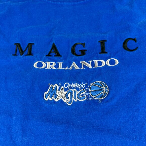 VTG 90s Salem Sports Orlando Magic Basketball Shirt Extra Large Blue Faded Tee - Picture 2 of 11